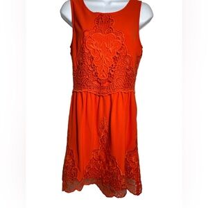 Gianni Bini size medium stunning‎ bright orange summer sleeveless dress 🧡🧡